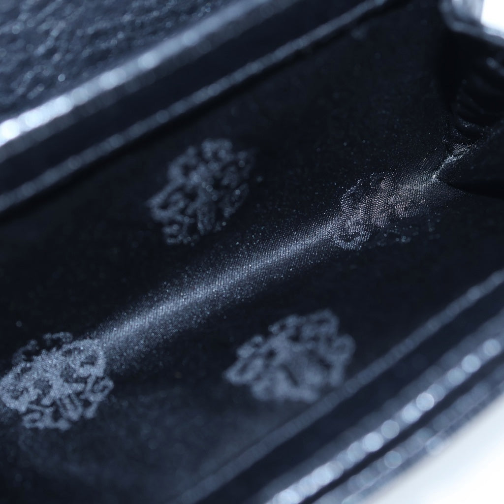 CHROME HEARTS(クロムハーツ) TINY WALLET タイニーレザーウォレット CHプラスボタン 財布 ブラック BCA372