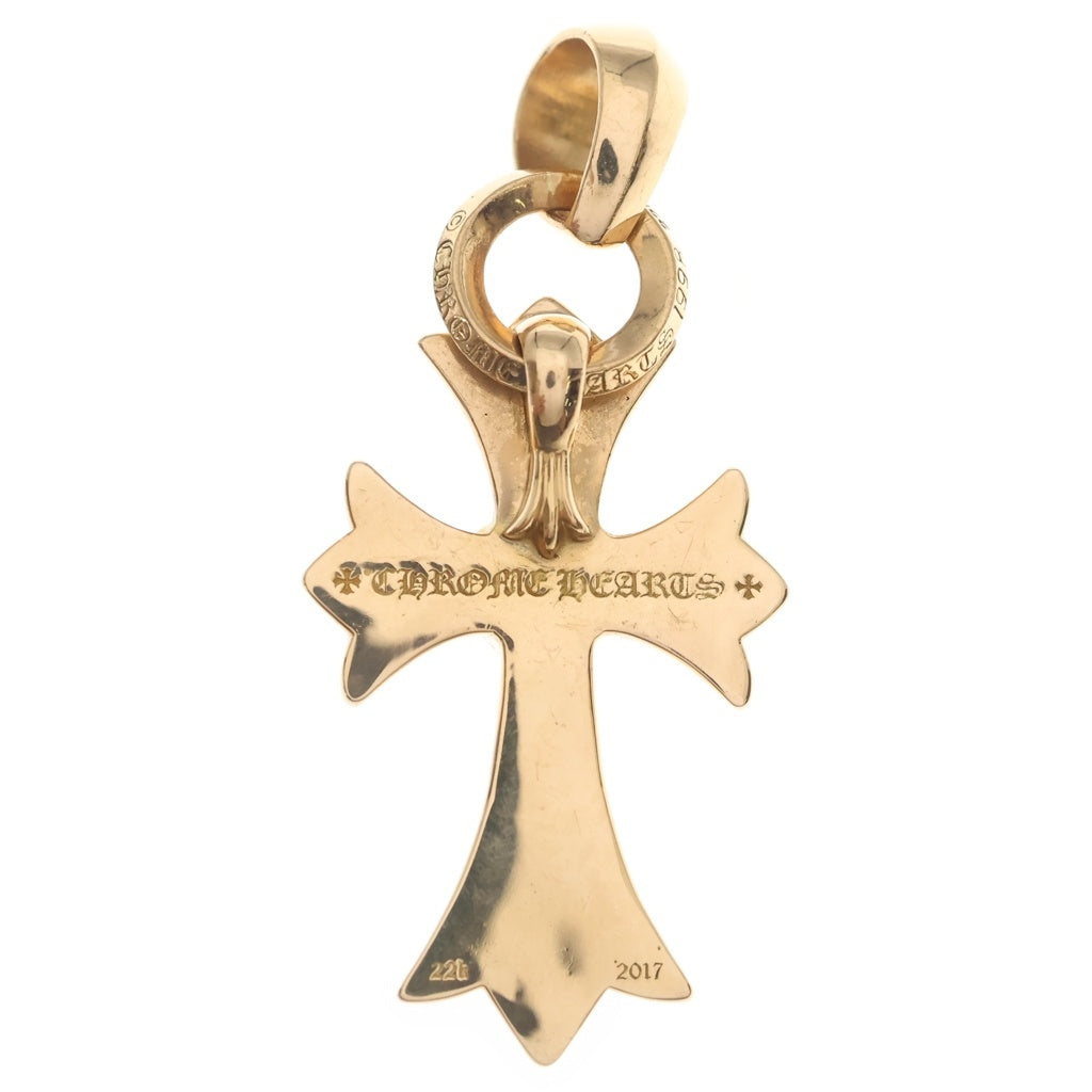 CHROME HEARTS(クロムハーツ) 22K CH CRS HRT W BALE スモールCHクロスハート ペンダントトップ ゴールド