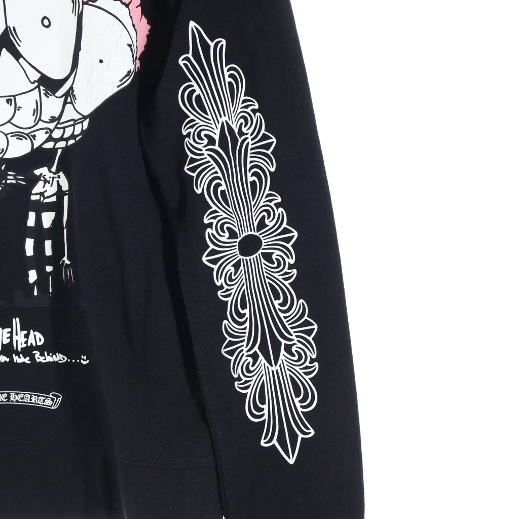 CHROME HEARTS(クロムハーツ) MATTY BOY MORE HEAD SWTSHRT マッティボーイ アームフローラル クルーネックスウェットトレーナー ブラック