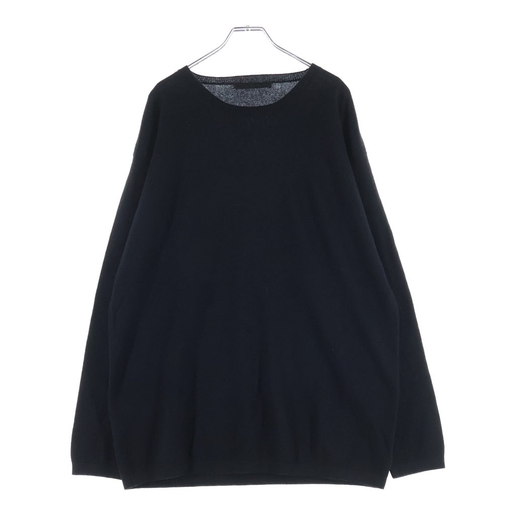 CHROME HEARTS(クロムハーツ) OLD CASHMERE KNIT SWEATER オールド バックホースシュープリント クルーネック カシミヤニットセーター ブラック