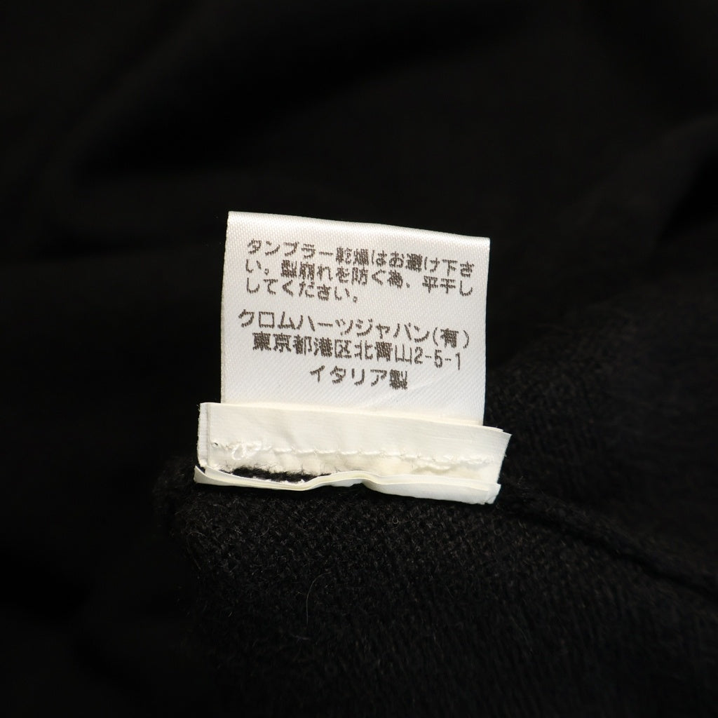 CHROME HEARTS(クロムハーツ) OLD CASHMERE KNIT SWEATER オールド バックホースシュープリント クルーネック カシミヤニットセーター ブラック