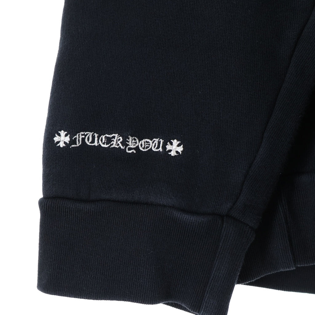 CHROME HEARTS(クロムハーツ) GRP Y NOT HOODIE ロゴ刺繍 プルオーバースウェットパーカー フーディー ブラック