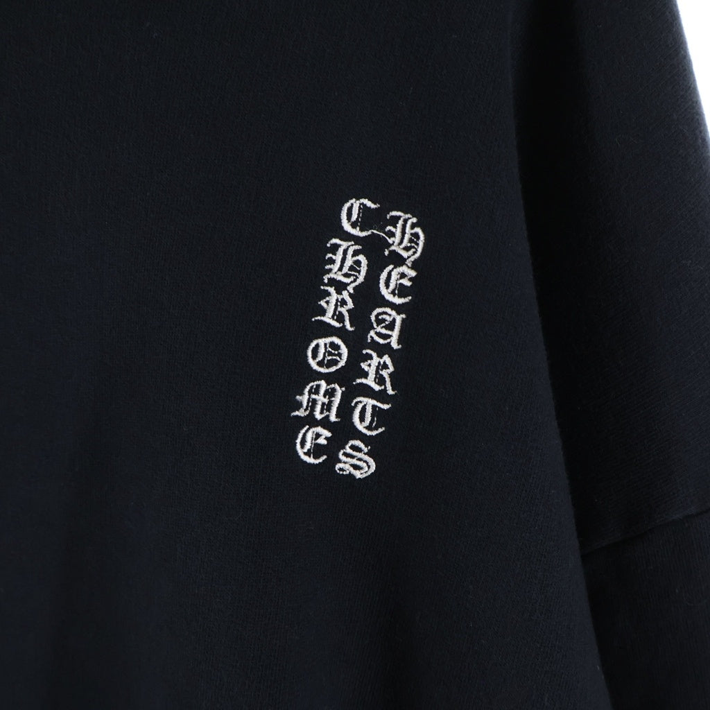 CHROME HEARTS(クロムハーツ) GRP Y NOT HOODIE ロゴ刺繍 プルオーバースウェットパーカー フーディー ブラック