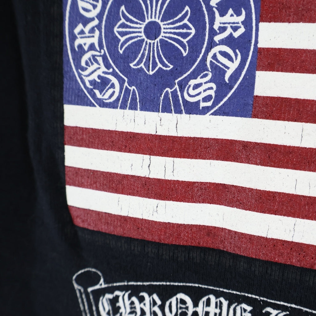 CHROME HEARTS(クロムハーツ) ROMPERS アメリカンフラッグ ヴァインダガー ロンパース ベビー服 ブラック キッズ