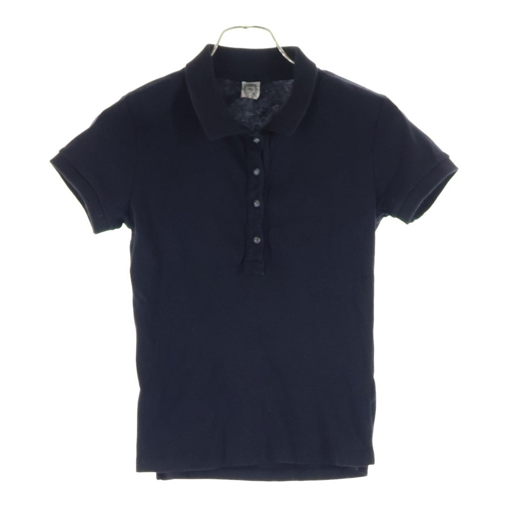 CHROME HEARTS(クロムハーツ) POLO SHIRT クロスボールボタン 半袖ポロシャツ ブラック レディース