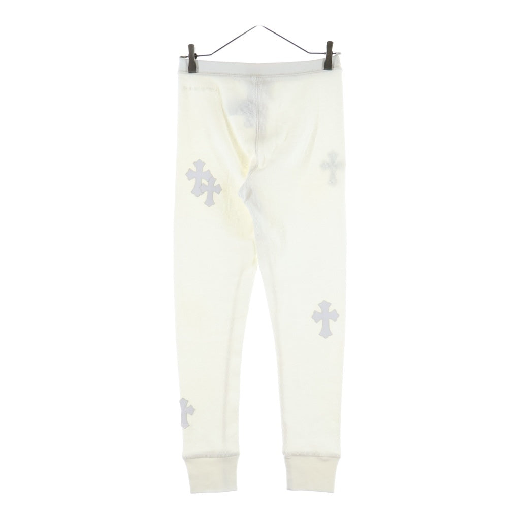 CHROME HEARTS(クロムハーツ) THERMAL PANTS クロスパッチ クロスボール サーマルレギンスパンツ ホワイト レディース