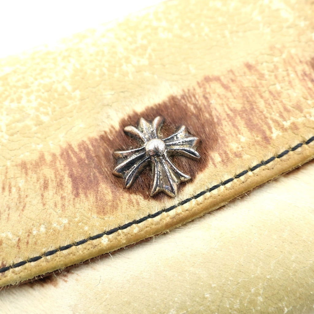 CHROME HEARTS(クロムハーツ) TINY WALLET ハラコレザー CHプラス タイニーウォレット 財布 ベージュ