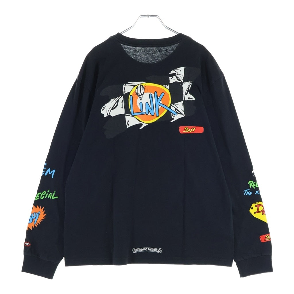 CHROME HEARTS(クロムハーツ) ×MATTY BOY LINK SEX RECORDS LONG SLEEVE TEE ×マッティボーイ PPO リンク セックスレコード ロングスリーブカットソー Tシャツ ブラック