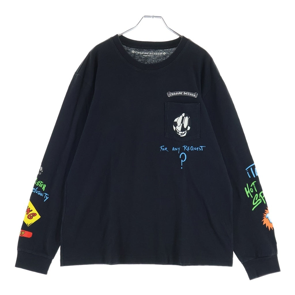CHROME HEARTS(クロムハーツ) ×MATTY BOY LINK SEX RECORDS LONG SLEEVE TEE ×マッティボーイ PPO リンク セックスレコード ロングスリーブカットソー Tシャツ ブラック