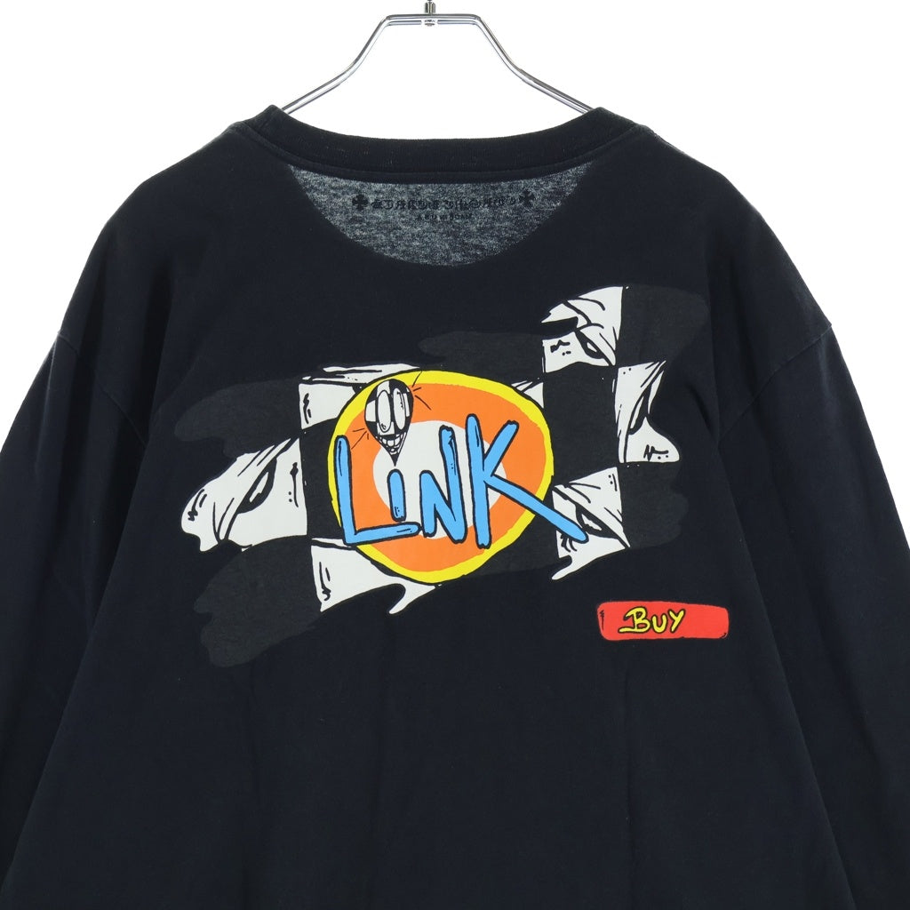 CHROME HEARTS(クロムハーツ) ×MATTY BOY LINK SEX RECORDS LONG SLEEVE TEE ×マッティボーイ PPO リンク セックスレコード ロングスリーブカットソー Tシャツ ブラック