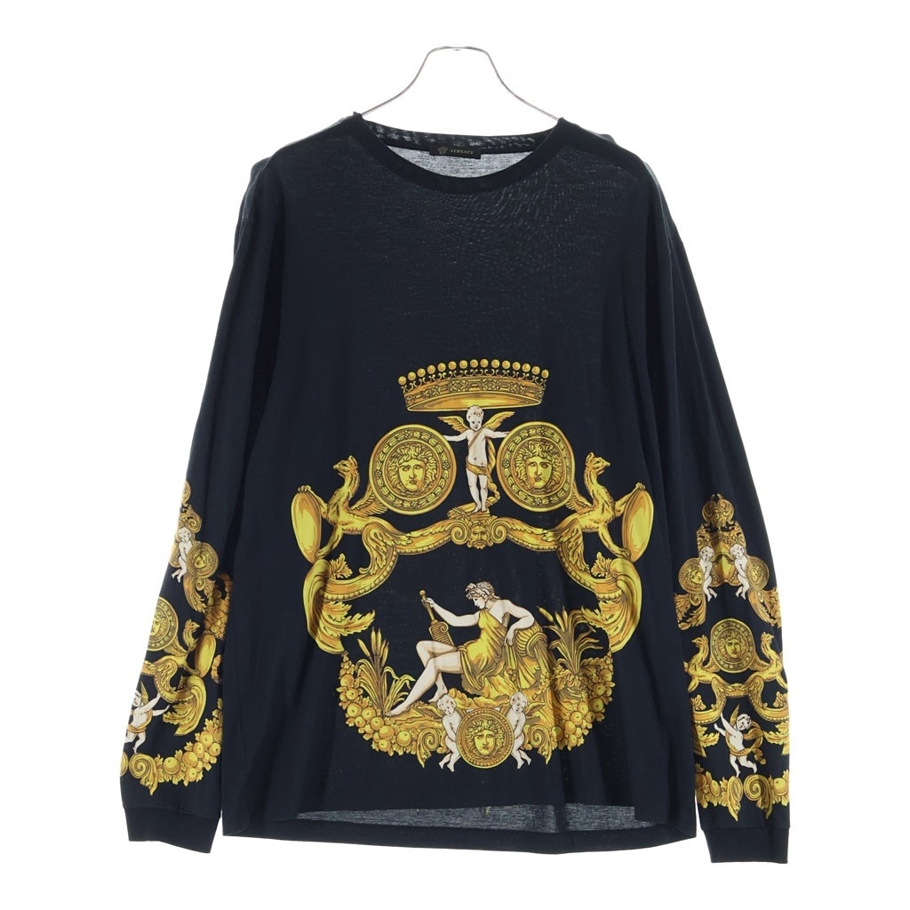 VERSACE(ヴェルサーチ) 総柄プリント バロッコ 長袖カットソー Tシャツ マルチ