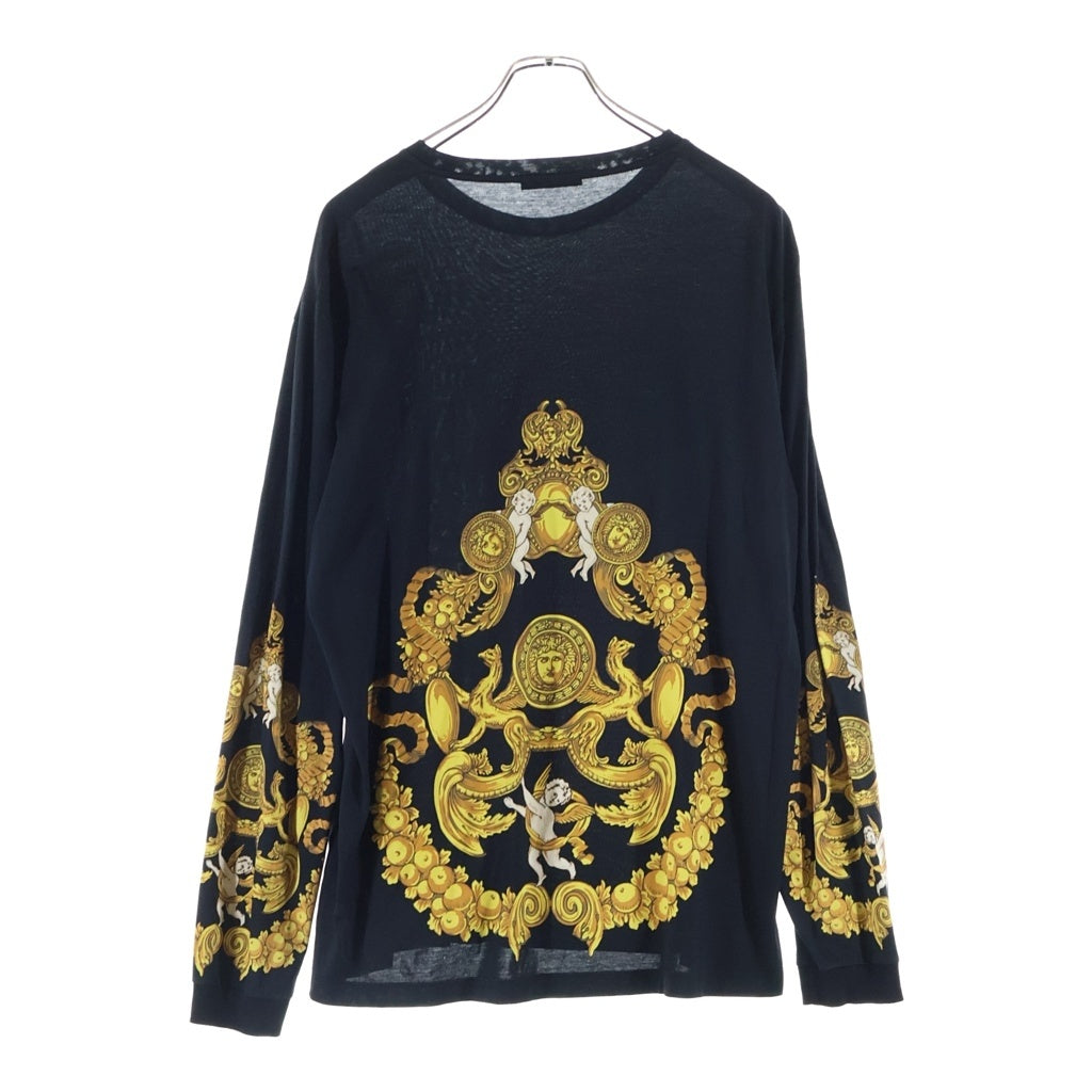 VERSACE(ヴェルサーチ) 総柄プリント バロッコ 長袖カットソー Tシャツ マルチ