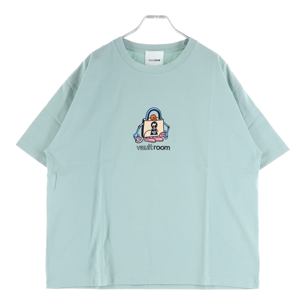 VAULTROOM(ボルトルーム) ICON TEE GREEN 刺繍 アイコン クルーネック半袖Tシャツカットソー グリーン