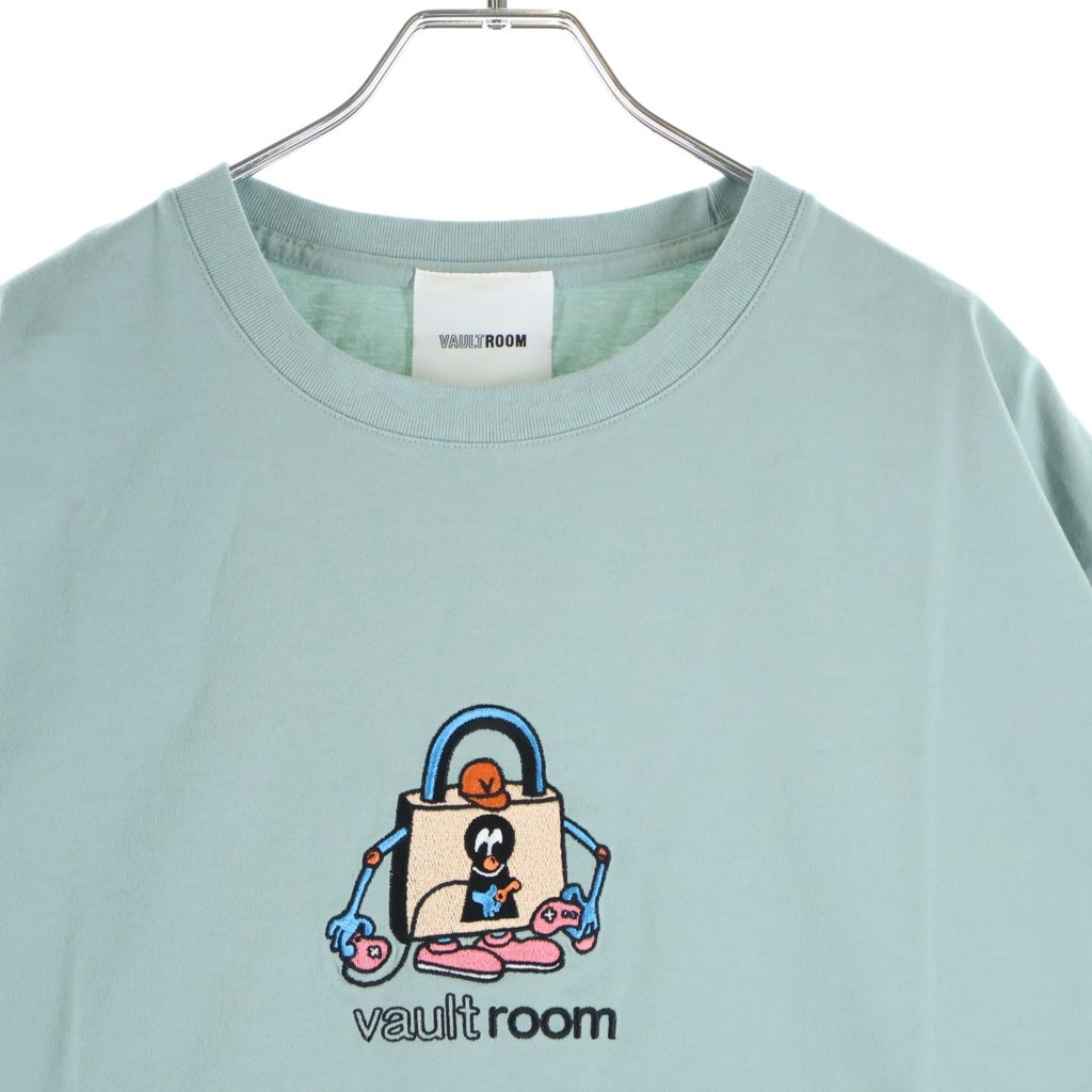 VAULTROOM(ボルトルーム) ICON TEE GREEN 刺繍 アイコン クルーネック半袖Tシャツカットソー グリーン