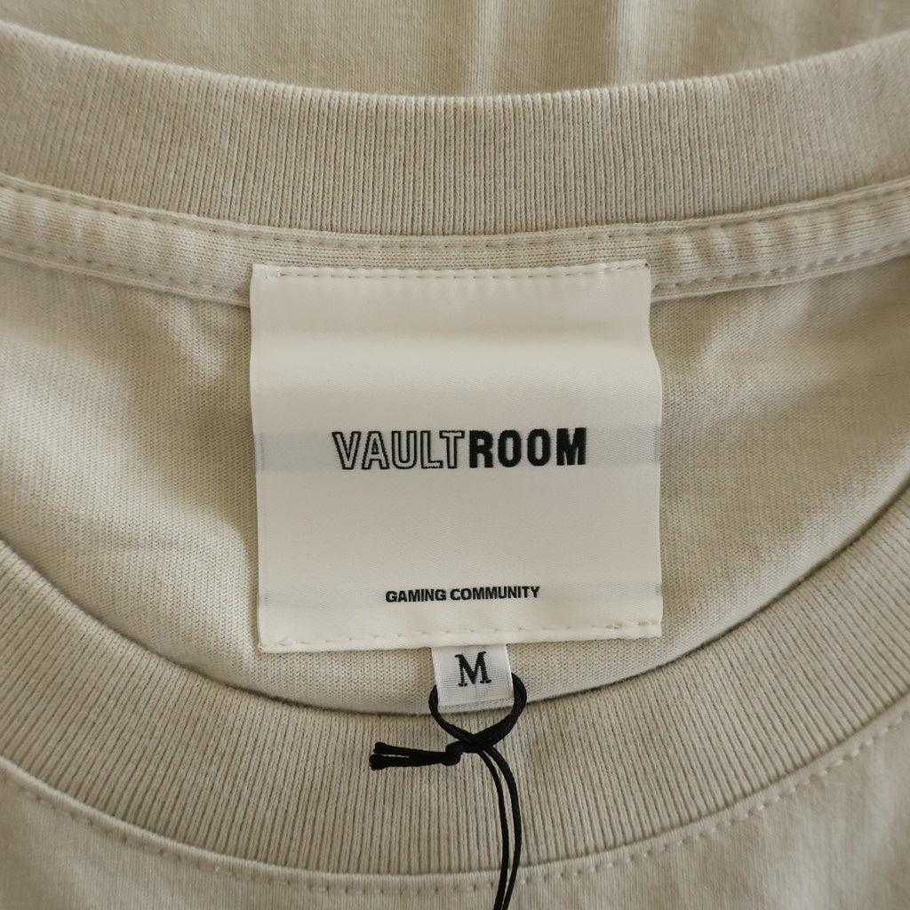 VAULTROOM(ボルトルーム) ICON TEE GREIGE 刺繍 アイコン クルーネック半袖Tシャツカットソー グレージュ