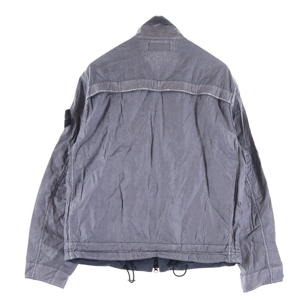 STONE ISLAND(ストーンアイランド) PLATED OVD LINEN JACKET プレイテッド オーブイディー リネン ジャケット グレー K1S154100039S0030