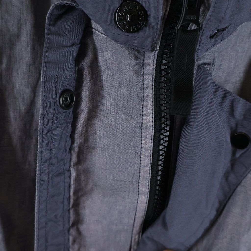 STONE ISLAND(ストーンアイランド) PLATED OVD LINEN JACKET プレイテッド オーブイディー リネン ジャケット グレー K1S154100039S0030