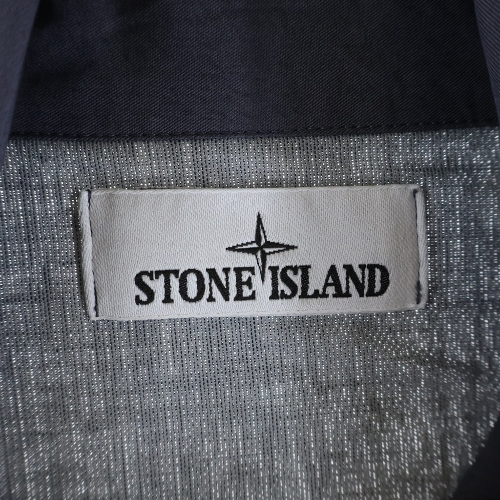 STONE ISLAND(ストーンアイランド) PLATED OVD LINEN JACKET プレイテッド オーブイディー リネン ジャケット グレー K1S154100039S0030