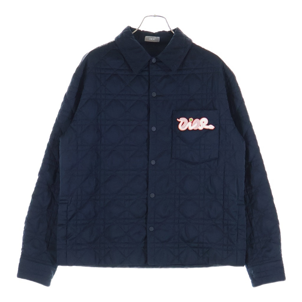 DIOR(ディオール) ×KAWS TECHNICAL SATIN OVERSHIRT テクニカル サテン オーバーシャツ ネイビー 313C509E5918