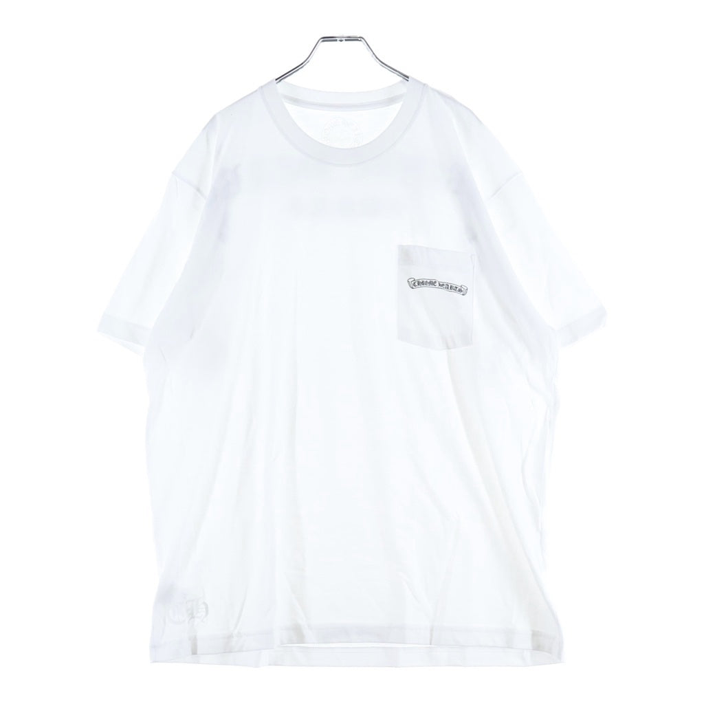 CHROME HEARTS(クロムハーツ) BACK ARCH LOGO SCROLL LABEL USA PRINT TEE バックアーチロゴ スクロールラベル プリント 半袖Tシャツ カットソー ホワイト