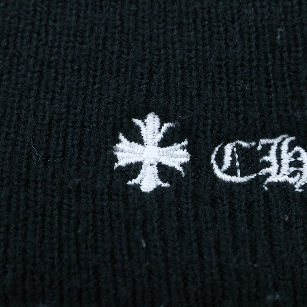 CHROME HEARTS(クロムハーツ) CH Logo Embroidery Acrylic Beanie CHロゴ刺繍ビーニー ニット帽 ブラック