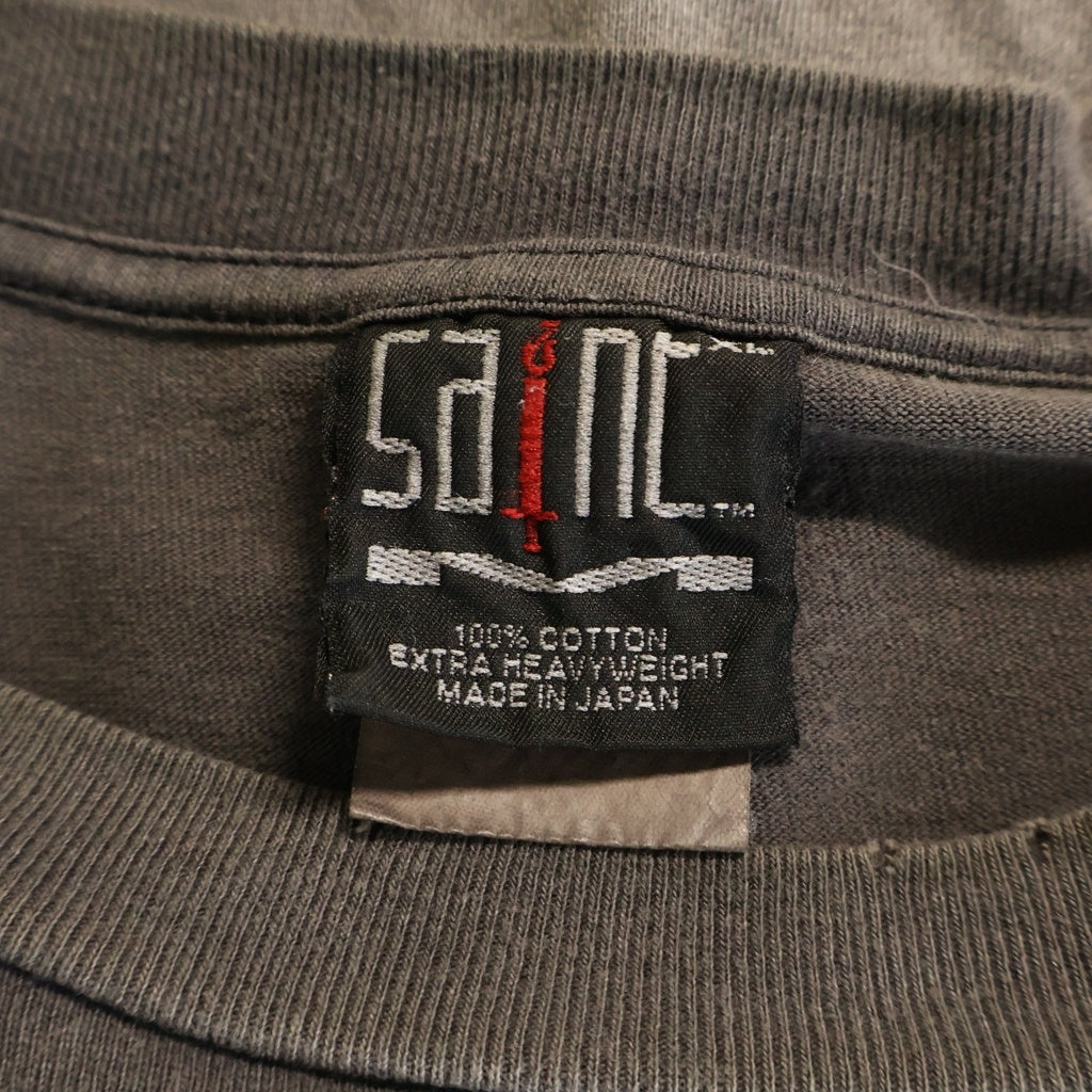 SAINT MICHAEL(セントマイケル) 24SS SS TEE MAGICAL SAINT ダメージ加工 半袖Tシャツ グレー SM-YS8-0000-006