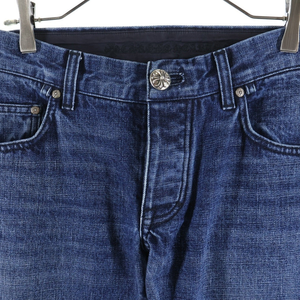 CHROME HEARTS(クロムハーツ) 5PKT FLARE DENIM PANTS クロスボール ボタンフライ デニムフレアパンツ インディゴ