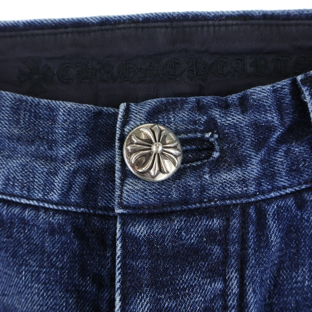 CHROME HEARTS(クロムハーツ) 5PKT FLARE DENIM PANTS クロスボール ボタンフライ デニムフレアパンツ インディゴ