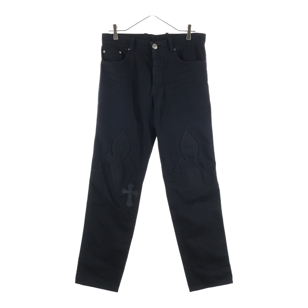 CHROME HEARTS(クロムハーツ) OLD FLERKNEE 1CROSS PATCH DENIM PANTS オールド フレアニー 1クロスパッチ デニムパンツ ブラック