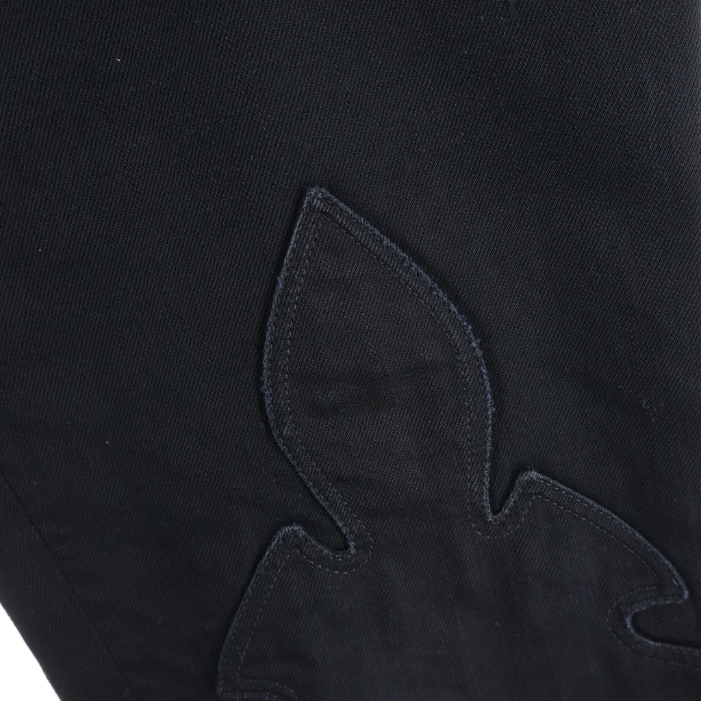 CHROME HEARTS(クロムハーツ) OLD FLERKNEE 1CROSS PATCH DENIM PANTS オールド フレアニー 1クロスパッチ デニムパンツ ブラック