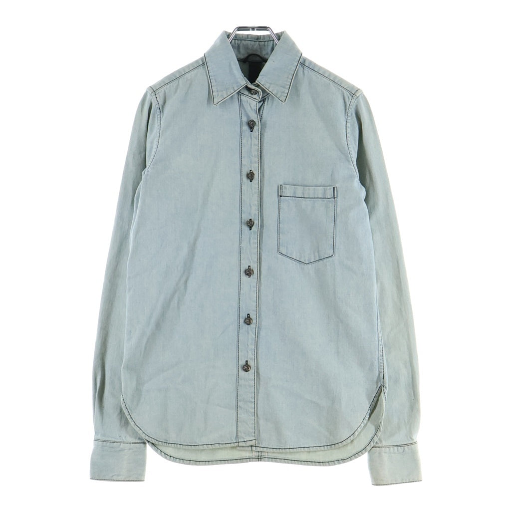 CHROME HEARTS(クロムハーツ) Y NOT DENIM SHIRT Yノット クロスパッチ 長袖デニムシャツ インディゴ