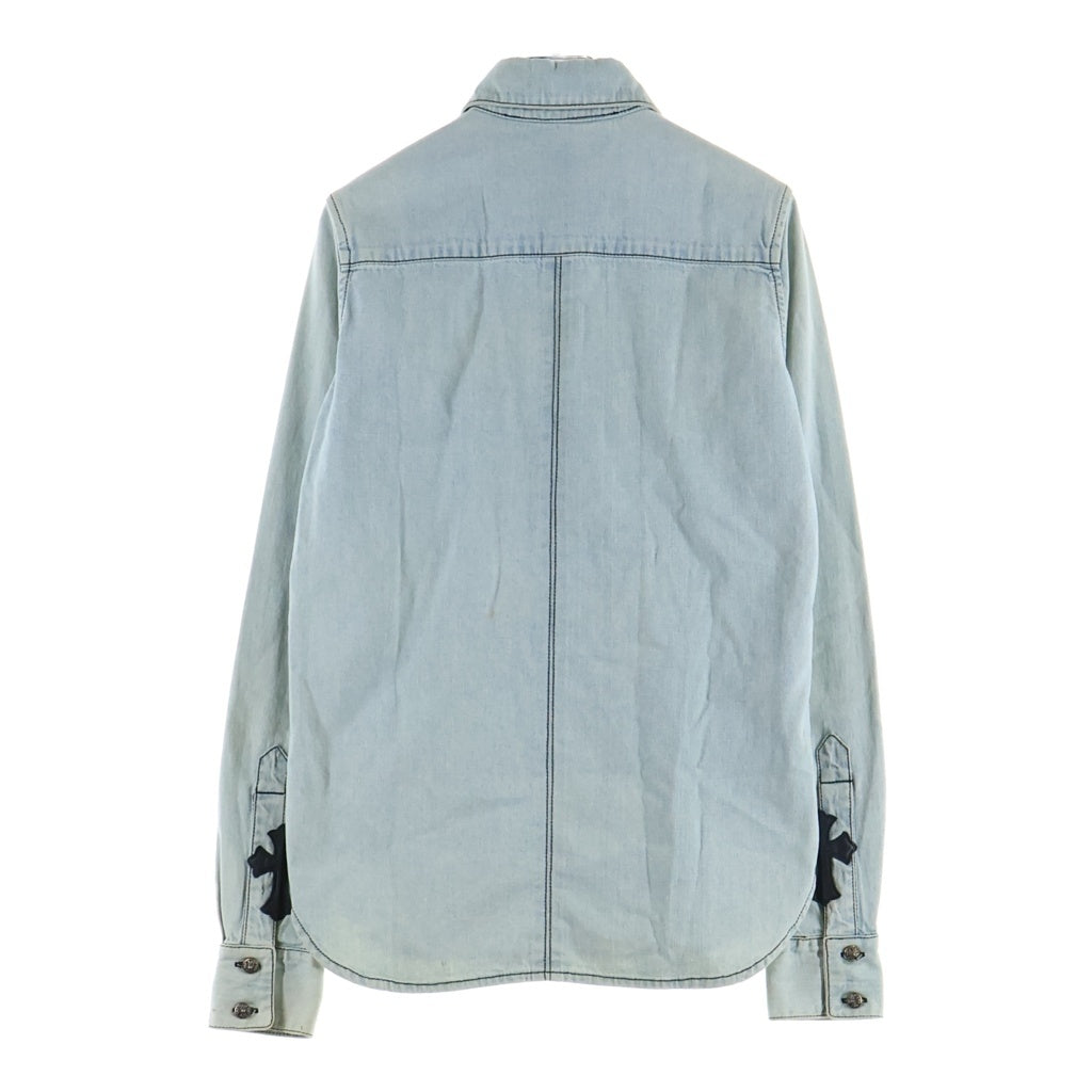 CHROME HEARTS(クロムハーツ) Y NOT DENIM SHIRT Yノット クロスパッチ 長袖デニムシャツ インディゴ
