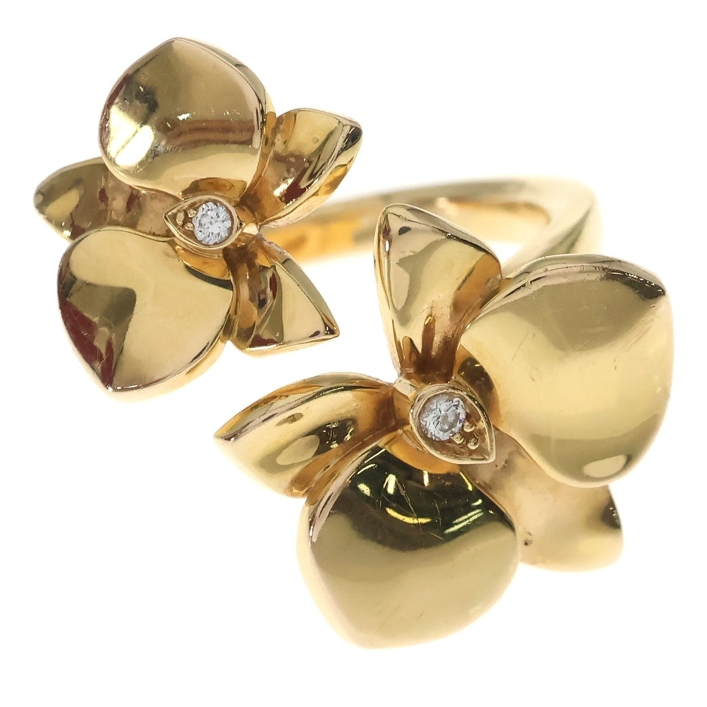 Cartier(カルティエ) 18KYG Caresse d'Orchidees par Ring カレス ドルキデ パル ダイヤモンド リング イエローゴールド レディース