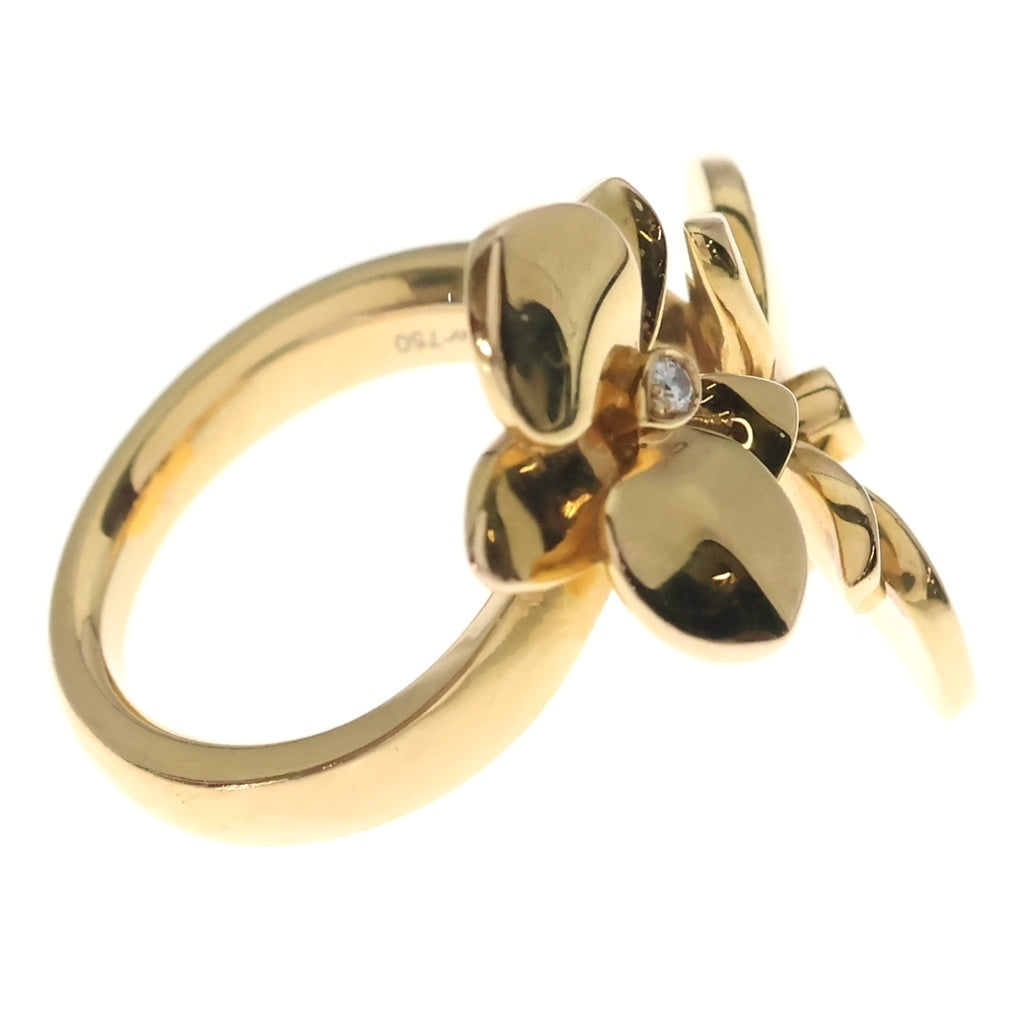 Cartier(カルティエ) 18KYG Caresse d'Orchidees par Ring カレス ドルキデ パル ダイヤモンド リング イエローゴールド レディース
