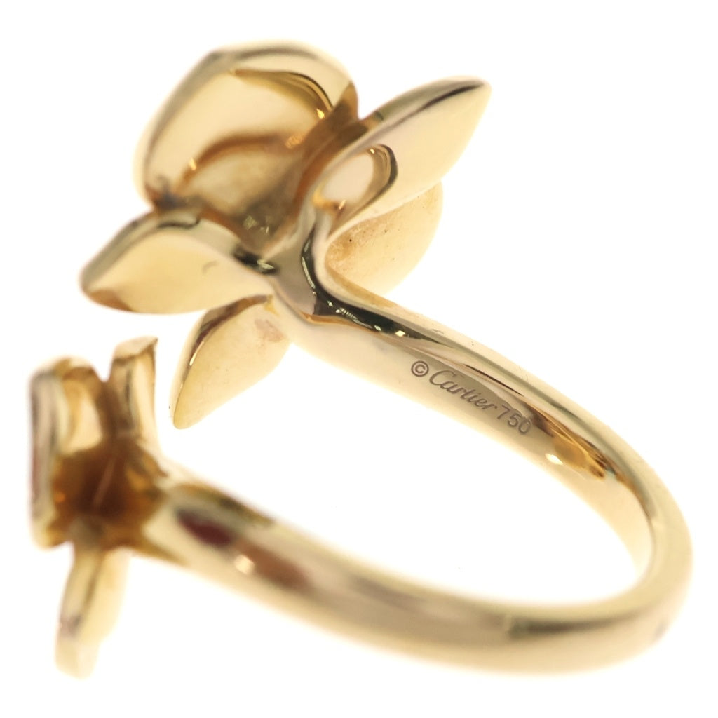 Cartier(カルティエ) 18KYG Caresse d'Orchidees par Ring カレス ドルキデ パル ダイヤモンド リング イエローゴールド レディース