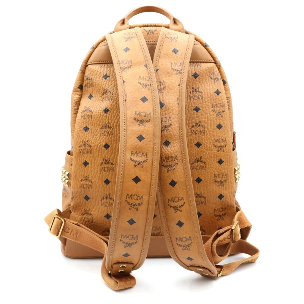 MCM(エム シー エム) Stark サイドスタッズ バックパック リュックサック ブラウン MMKEAVE14CO001