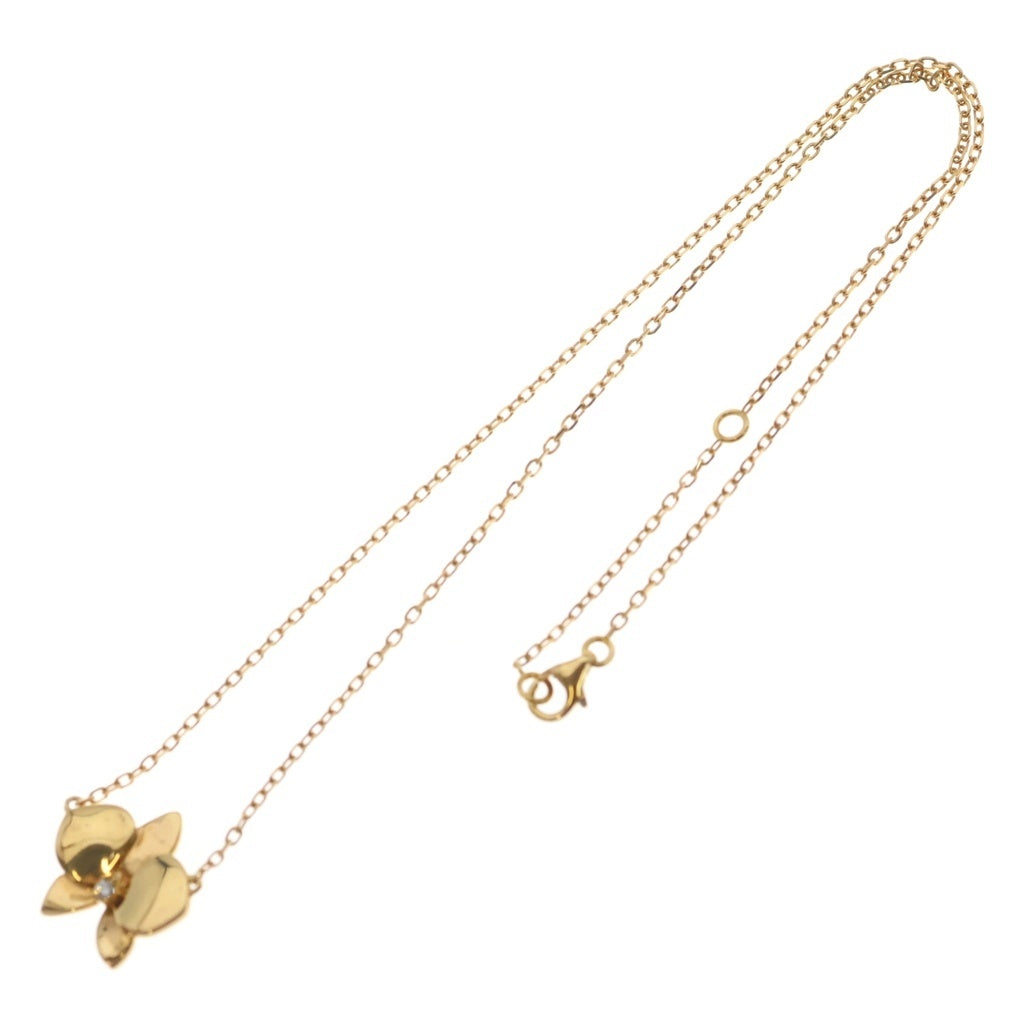 Cartier(カルティエ) 18KYG Caresse d'Orchidees par Necklace カレス ドルキデ パル ダイヤモンド ペンダント ネックレス イエローゴールド レディース
