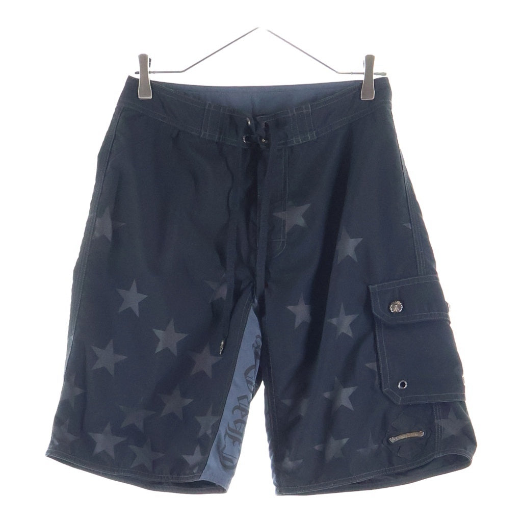CHROME HEARTS(クロムハーツ) CH CRS SWIM PANTS CHプラス クロスパッチ スター柄 スイムショートパンツ ブラック