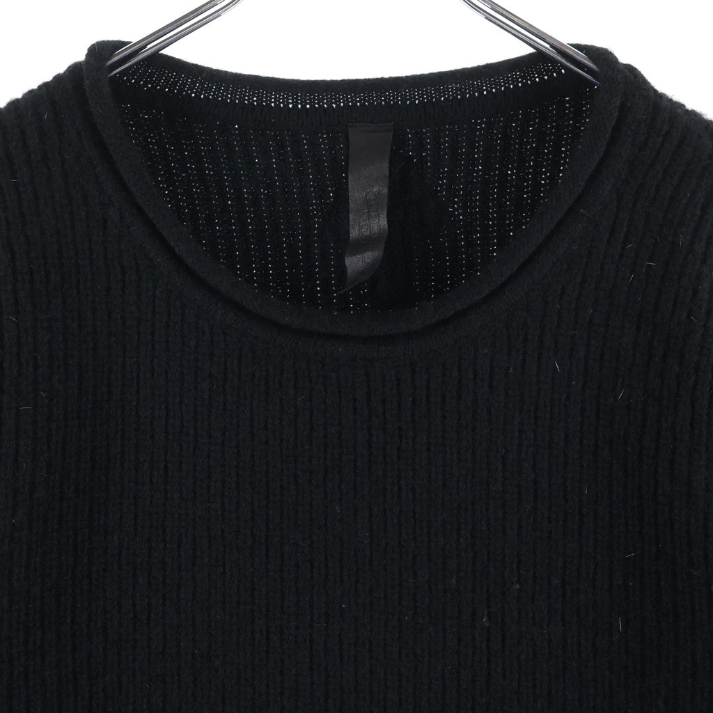 CHROME HEARTS(クロムハーツ) Y Not CASHMERE KNIT ワイノット クロスパッチ クルーネック カシミヤ ニット セーター ブラック