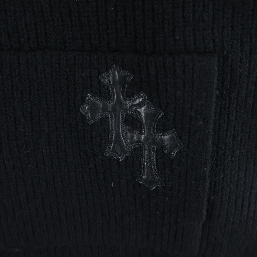 CHROME HEARTS(クロムハーツ) Y Not CASHMERE KNIT ワイノット クロスパッチ クルーネック カシミヤ ニット セーター ブラック
