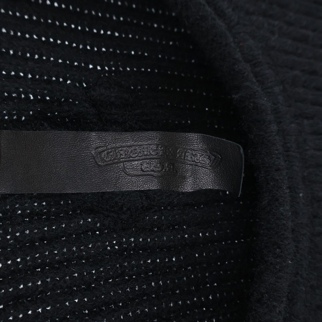 CHROME HEARTS(クロムハーツ) Y Not CASHMERE KNIT ワイノット クロスパッチ クルーネック カシミヤ ニット セーター ブラック