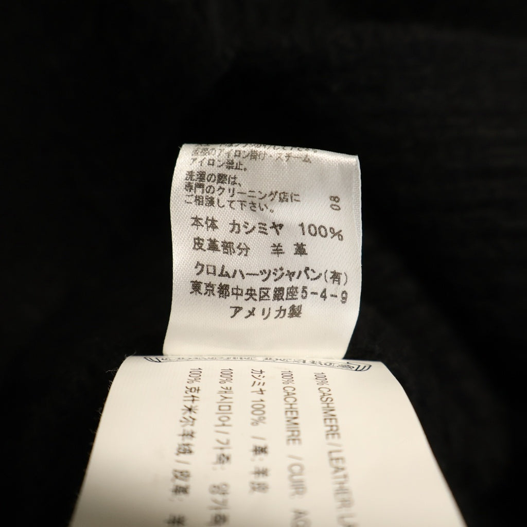 CHROME HEARTS(クロムハーツ) Y Not CASHMERE KNIT ワイノット クロスパッチ クルーネック カシミヤ ニット セーター ブラック