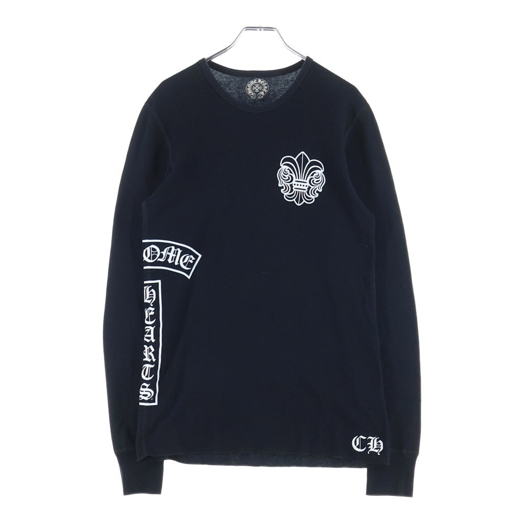 CHROME HEARTS(クロムハーツ) BSフレア Tバー クルーネック サーマル ロングスリーブ 長袖カットソー ブラック