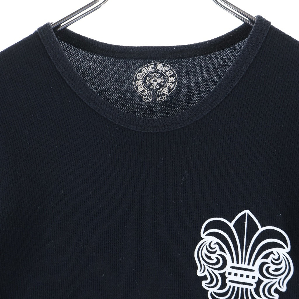 CHROME HEARTS(クロムハーツ) BSフレア Tバー クルーネック サーマル ロングスリーブ 長袖カットソー ブラック