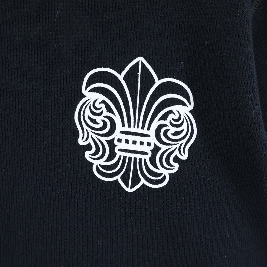 CHROME HEARTS(クロムハーツ) BSフレア Tバー クルーネック サーマル ロングスリーブ 長袖カットソー ブラック