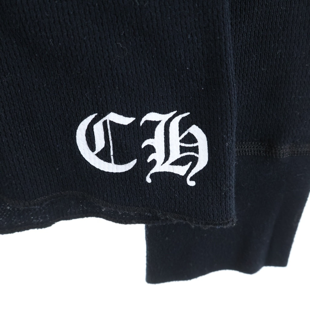 CHROME HEARTS(クロムハーツ) BSフレア Tバー クルーネック サーマル ロングスリーブ 長袖カットソー ブラック
