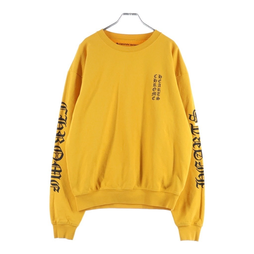 CHROME HEARTS(クロムハーツ) VERTICAL LOGO SWEAT バーティカルロゴ クルーネック スウェット プルオーバー イエロー