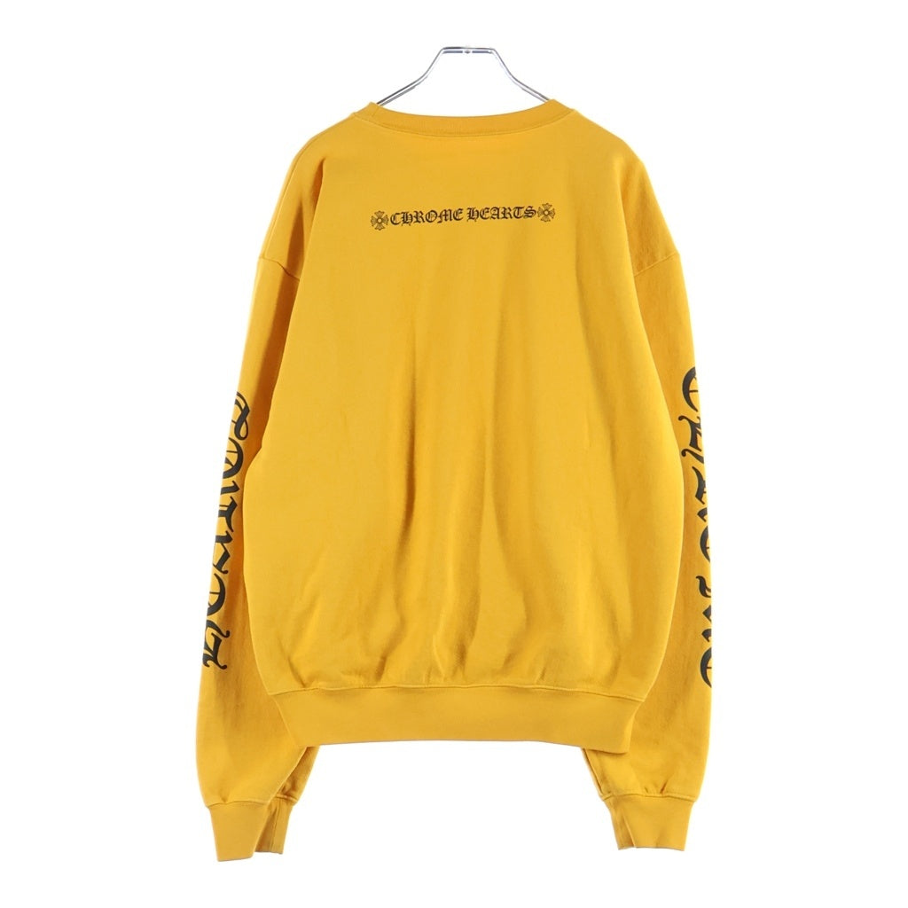 CHROME HEARTS(クロムハーツ) VERTICAL LOGO SWEAT バーティカルロゴ クルーネック スウェット プルオーバー イエロー