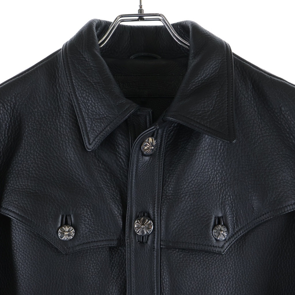 CHROME HEARTS(クロムハーツ) CLASSIC JEAN LEATHER JACKET クラシック レザージャケット ブラック