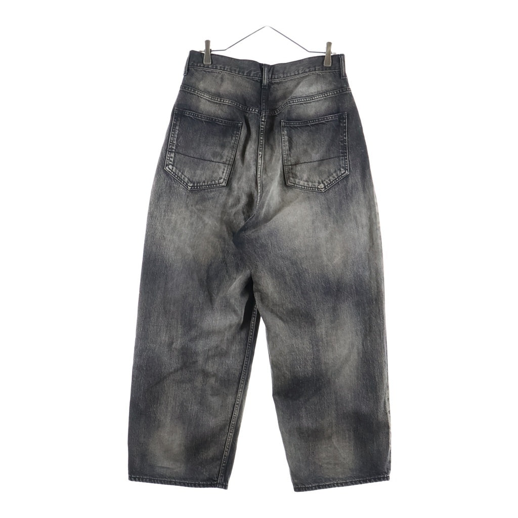ANCELLM(アンセルム) AGING WIDE 5P DENIM PANTS エイジング ワイド 5ポケット デニム パンツ ブラック ANC-PT77